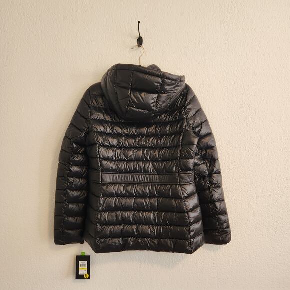 DKNY Women's Size Medium Black‎ Recycled Material Puffer Jacket NWT - Picture 3 of 7
